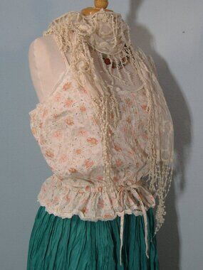 Sweet Peach and Teal Floral Camisole from Delicates